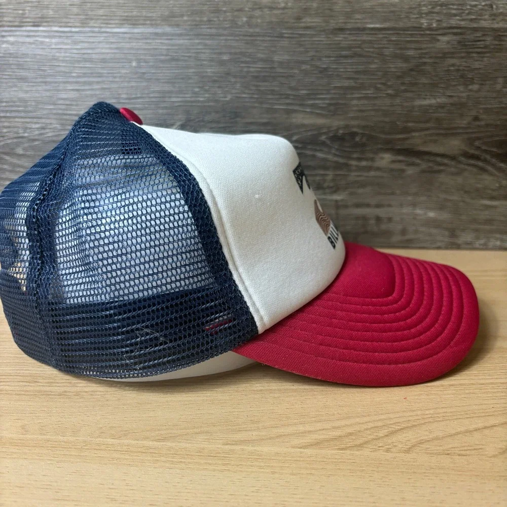 BillaBong Hat Cap Snap Back Blue Red Trucker‎ Surf Surfing Adjustable